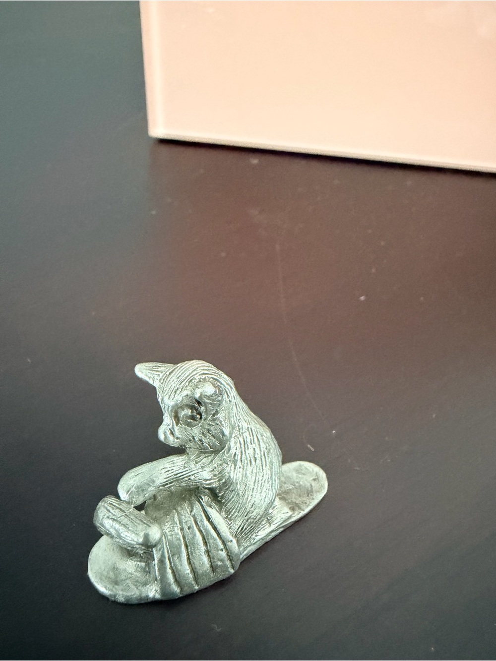 Pewter Decorative Cat Figurine in a shoe - Pet Décor Accent